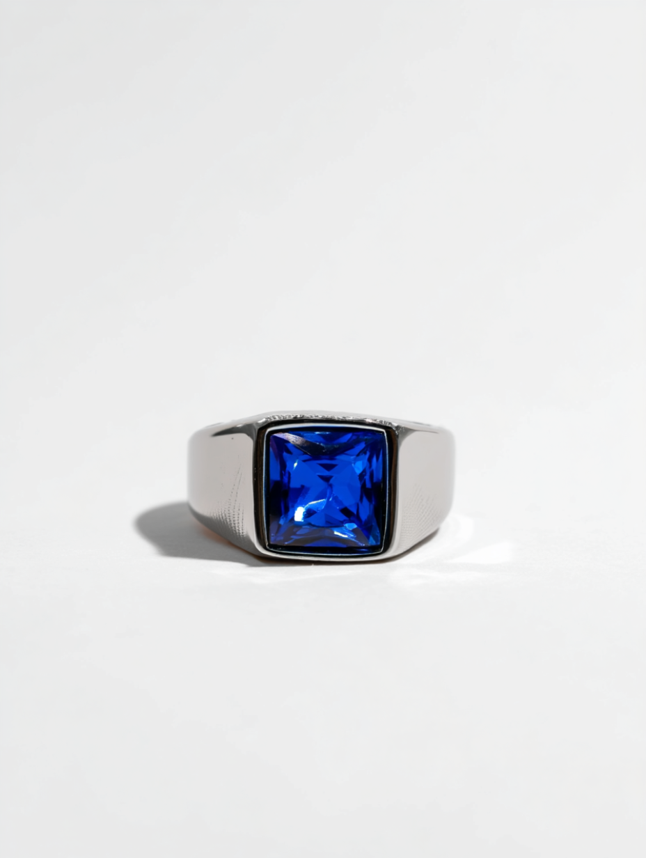 Ring Sapphire blue